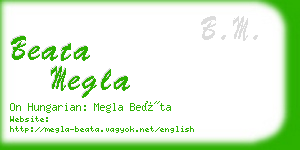 beata megla business card